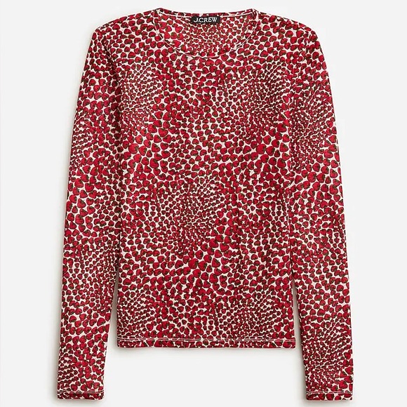 SHEER STRAWBERRY LONG SLEEVE - Picture 1 of 7